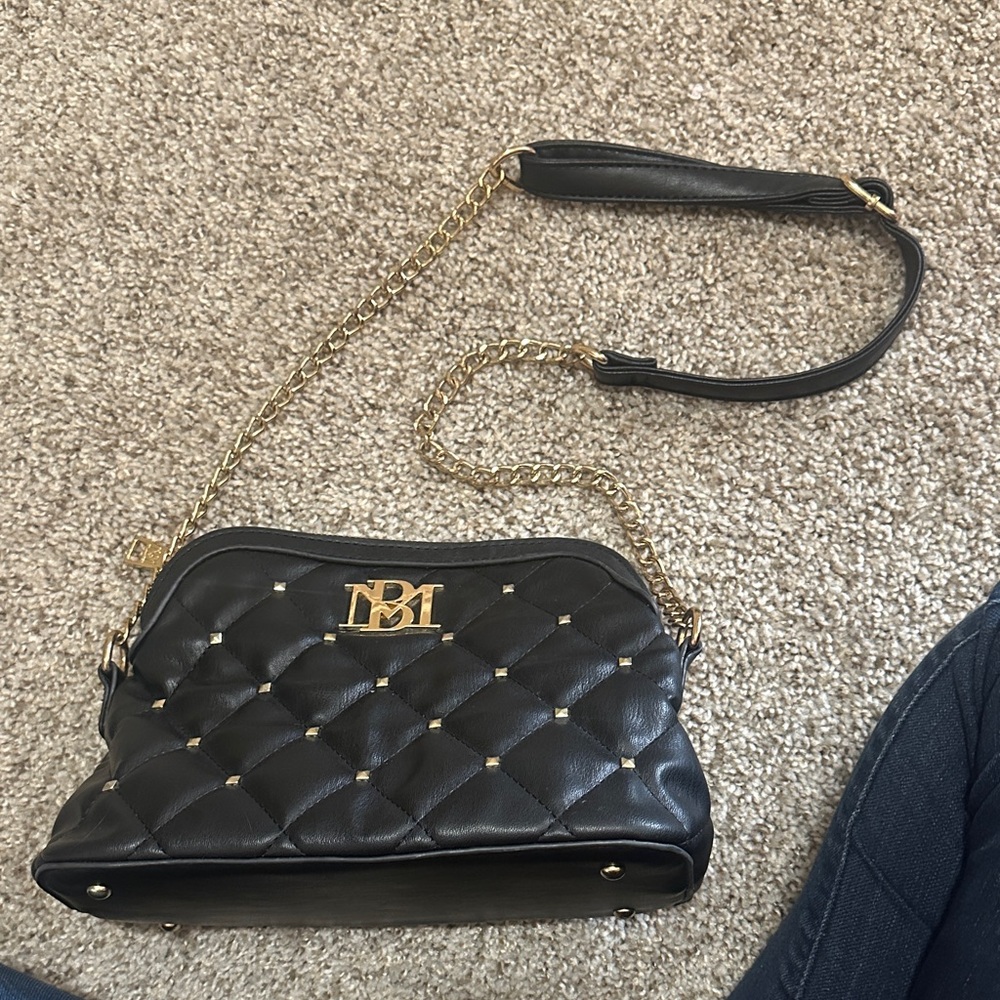 Black Quilted Chain Shoulder Bag